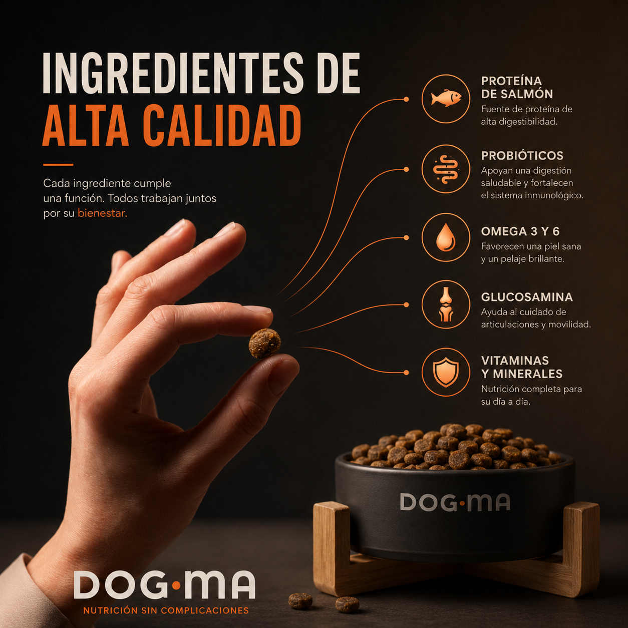 Croquetas DOGMA 10kg para Perros Adultos y Senior | Salmón y Alta Digestibilidad