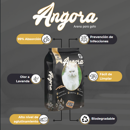 Angora arena superpremium para gato olor lavanda 5kg