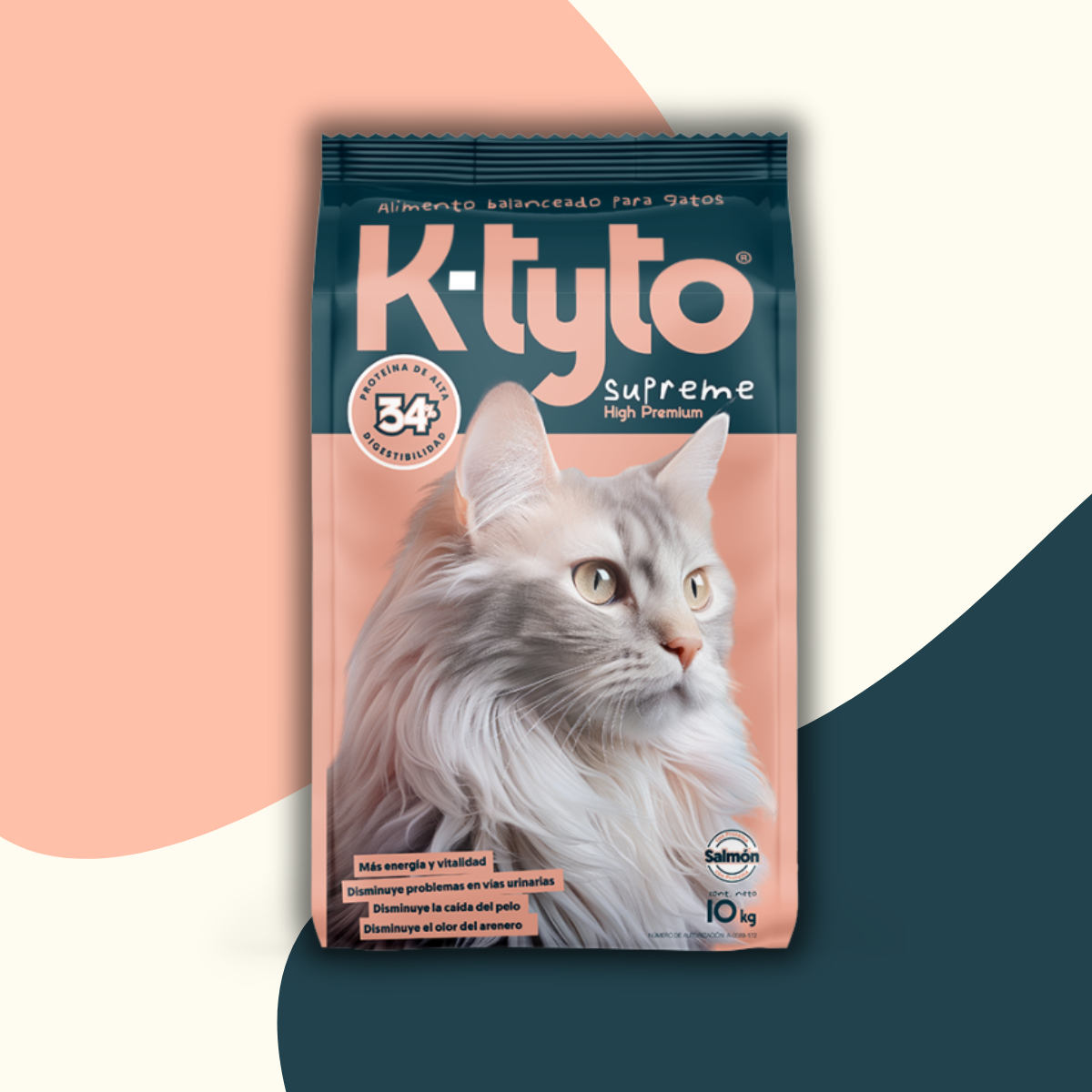 Ktyto croquetas Super Premium para gato proteína de salmón- 10kg